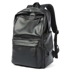 BELCHERCC5 - Mochila Hombre Viaje Deportiva Laptop Negro Cuero de PU