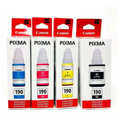 CANON - Tinta GI190 Kit 4 Botellas G1100 G2110 G3100 G4100 G3110 G3160