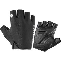 ROCKBROS - Guantes cortos Negros para ciclismo