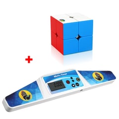 MOYU - Pack de Cubo Meilong 2x2 y Timer PREMIUM