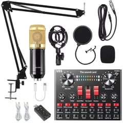 GENERICO - Kit Microfono Condensador Studio Pc Modelo Bm800 Tarjeta de Sonido