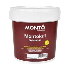 MONTO - Impermeabilizante de Alta Duracion Montokril Cubiertas - 4 Lt - Blanco