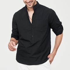 ZIMRAHYG - Camisa casual de manga larga para hombres