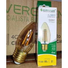 GENERICO - FOCO VELA VINTAGE CLEAR C35 4W LED - EVER GREEN