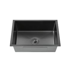 GENERICO - LAVADERO DE ACERO 1 POZA  44 X 39 CUADRADO BLACK R-INOX