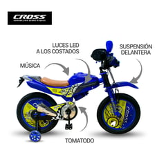 CROSSBIKE - Bicicleta Aro 16 XZ006 Azul