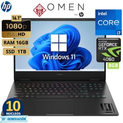 Laptop Omen Gaming 16-Wd0000La Core I7 16.1"Fhd, Ram 16Gb, Ssd 1Tb, Geforce Rtx 4060, Windows 11