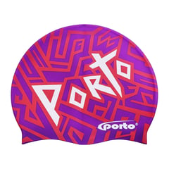 PORTO - GORRO PARA NATACIÓN DISEÑO SILICONA MORADO POR-460-25