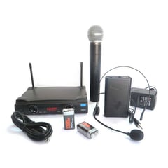 EALSEN - Microfonos Ealsem de Mano y vincha VHF Inalambrico para 2 personas