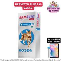 BRAVECTO - PLUS ANTIPULGAS 2.8 A 6.25