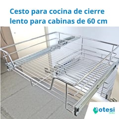 GENERICO - Cesto organizador con rieles para muebles de 60cm