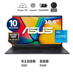 ASUS - Laptop Vivobook Ci5 K3504ZA-NJ135W 8GB RAM 512GB SSD 15.6 FHD 12va Generación - Indie Black