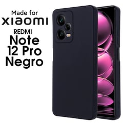 XIAOMI - Silicone Case Para Redmi Note 12 Pro Negro