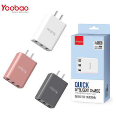 YOOBAO - Cargador x 3 USB Carga Rápida 3.4A White