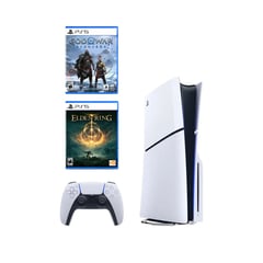 SONY - Consola Ps5 Slim Lectora de Discos + Elden Ring + God of War Ragnarok