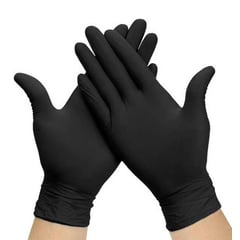 IMPORTADO MC - Guantes de Nitrilo Negro Talla M x 100 unidades