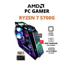 AMD - PC GAMER RYZEN 7 5700G / 16GB RAM DUAL / 480GB M.2 / CASE TEROS TE1163N