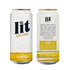 GENERICO - Cerveza Lit Rubia Light Lager - lata de 473 cc