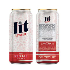 Cerveza Lit Roja Irish Red Ale - lata de 473 cc