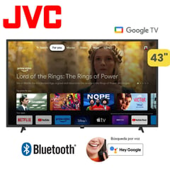 JVC - Televisor JVC Led 43 Smart FHD Google TV LT-43KB338N8 Android - Negro