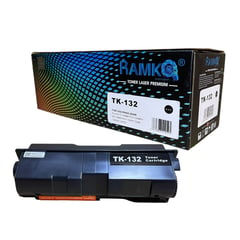 RAMKO - Tener Compatible TK-132 Negro Cartucho Genérico Alternativo