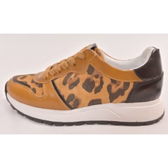 GENERICO - ZAPATILLA DE CUERO - LEOPARDO