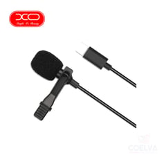 XO - Micrófono Lavalier XO-MKF02 Alámbrico Tipo C de 2M de Longitud - Negro