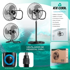 ICE COOL - Ventilador FWS-45B 3 EN 1