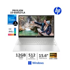 Laptop Pavilion 15-eg0527la Core i7-1165G7/ 12GB SSD 512Gb/ 15.6"/ Wind/ 84A50LA