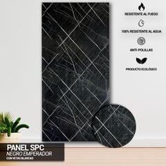 VIDAR - PANEL MARMOL SPC NEGRO EMPERADOR - VENTA POR UNIDAD