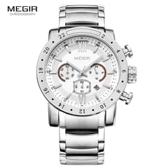 MEGIR - Reloj Acero Plateado MEG-77