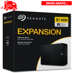 SEAGATE - Disco Duro Externo 6 TB Seagate Expansion USB 3.0 (STKP6000400)