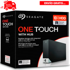 SEAGATE - Disco duro externo 10 TB One Touch Hub, STLC10000400 USB 3.0/C