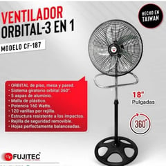 FUJITEC - Ventilador Sistema turbo CF-187 18 Pulgadas