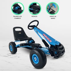 BEAUTIFUL - Carro a Pedal Go Kart «PERHOUR» Ligth Blue