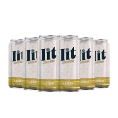 GENERICO - Six pack Cerveza Lit Rubia Light Lager - de 473 cc