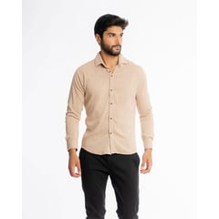 SPIRIT - CAMISA LINO CON CUELLO MANGA LARGA PARA HOMBRE SLIM FIT