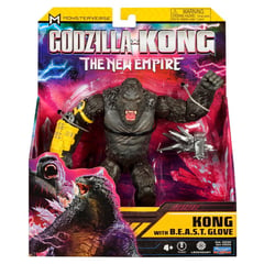 PLAYMATES TOYS - Godzilla x Kong - Kong con B.E.A.S.T Glove 15 cm
