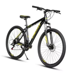 BEST - Bicicleta Bestia Aro 29 Aluminio 21V Negro-Amarillo