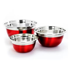 OSTER - Juego de 3 Bowls Rosamond Rojo