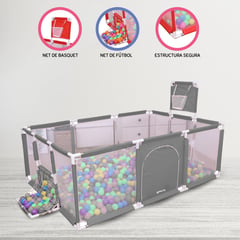 GENERICO - Corral de Juegos Desarmable 5 en 1 «PLAYPEN» Gray