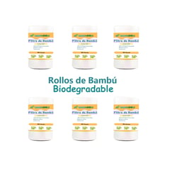 GENERICO - Filtro de Bambú Pack x 6 para Pañal Ecológico de Tela