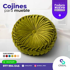 CRISAL - Cojines Velvet Redondos Verde