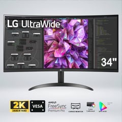 LG - MONITOR CURVO 34WQ75C ULTRAWIDE QHD 34 " IPS HDR10 60HZ 5MS USB Tipo-C