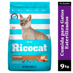 RICOCAT - Comida para Gato Adulto Esterilizado 9 kg