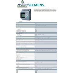 SIEMENS - LOGO 12-24RCE CON TENSION 12V y 24V DC 8ENT Y 4S CON PANTALLA