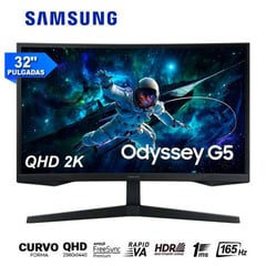 SAMSUNG - Monitor GAMING Curvo LS32CG552ELXPE 32 165Hz 1MS FreeSync