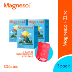 MAGNESOL - Pack 3 Cajas Clásico - Magnesio + Zinc