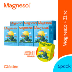 MAGNESOL - Pack 6 Cajas Clásico - Magnesio + Zinc