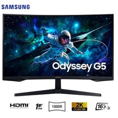 SAMSUNG - MONITOR GAME CURVO ODYSSEY G5 QHD 32 " 165HZ 1MS HDR10 1000R LS32CG552ELXPE